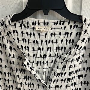 Jane and Delancey Bird Print Blouse
